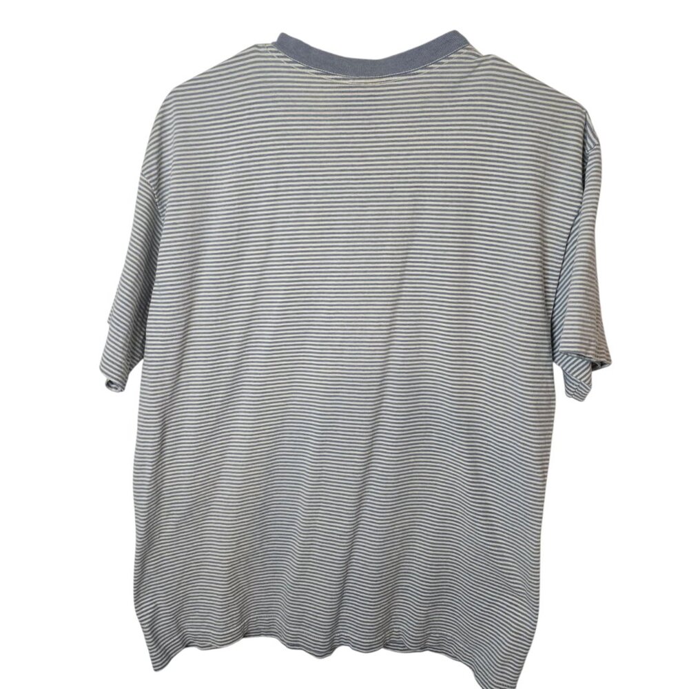 Vintage  Crew Neck Blue Angels striped shirt - Picture 2 of 3